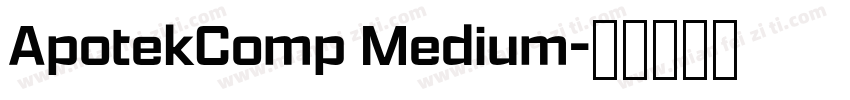 ApotekComp Medium字体转换